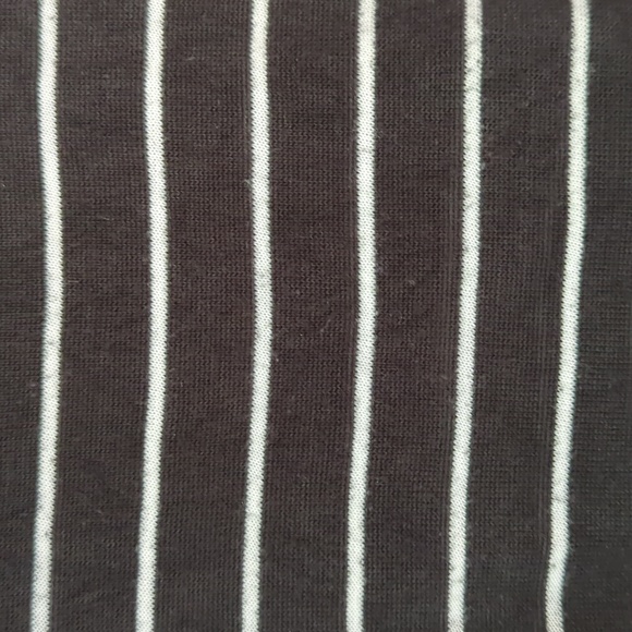 Talbots Striped Rayon Blend Top Large Petite Black White Stripes - Picture 6 of 16